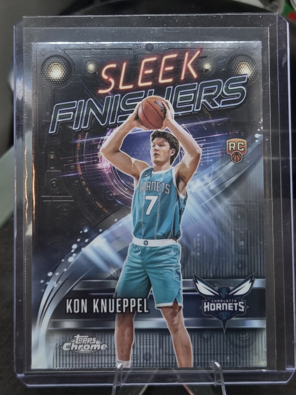 Topps Chrome Sleek Finishers Kon Kueppel Teal & Black Rookie Card